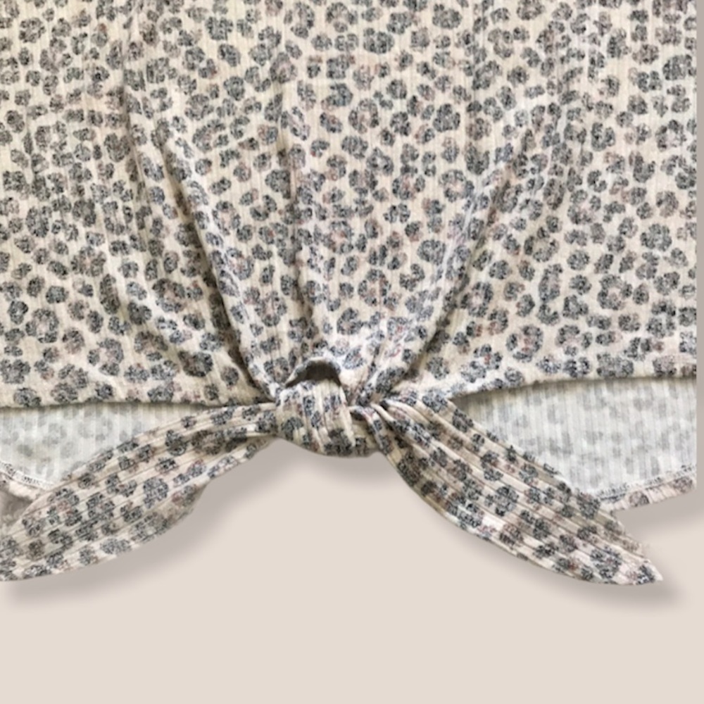 Animal print Sweater by Cure. Top ties in bottom front! Comfy soft. Roun… - Picture 8 of 14